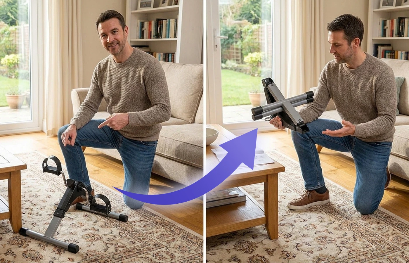 Ćwiczenia rąk i nóg na rotorze Pedal Exerciser